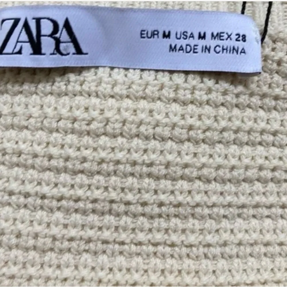 Zara Pointelle Knit Top